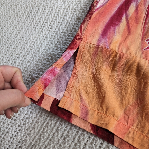 VTG Mamo HOWELL Rayon Floral Orange Blouse Top Women's Plus Size 2X Made Hawaii - Picture 8 of 8